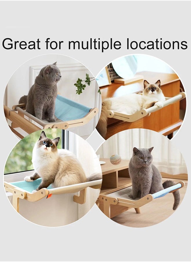 Cat Window Perch Cat Window Hammock Seat for Indoor Cats Sturdy Adjustable Durable Steady Cat Bed Providing All-Around Sunbath Space Saving Washable Holds Up to 18kg