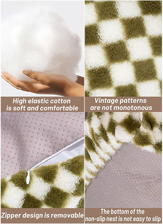 Pet Couch Bed, Washable Cat Beds for Medium Small Dogs & Cats up to 25 lbs, Durable Dog Beds with Non-Slip Bottom, Fluffy Cat Couch, 66 * 33 * 37cm