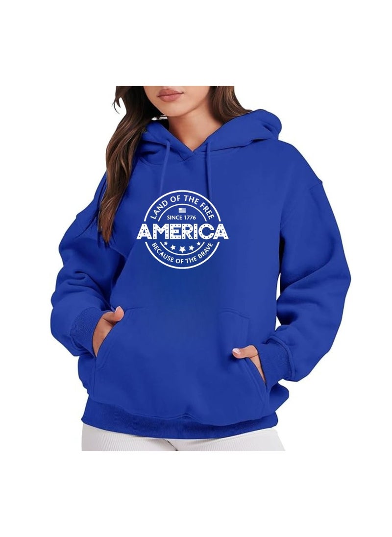 USA Printed Women's Hoodies–Full Sleeve,Soft Cotton Fabric|Comfortable&Stylish|Casual Hoodies For Everyday Wear|Hoodies For Women