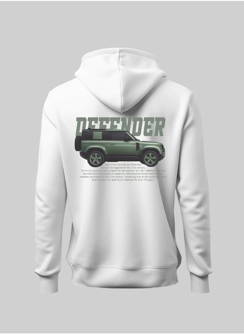 Land Rover Defender Hoodie – Custom Printed Sweatshirt – Unisex, Comfortable & Stylish – Perfect for Car Enthusiasts & Off-Road Lovers