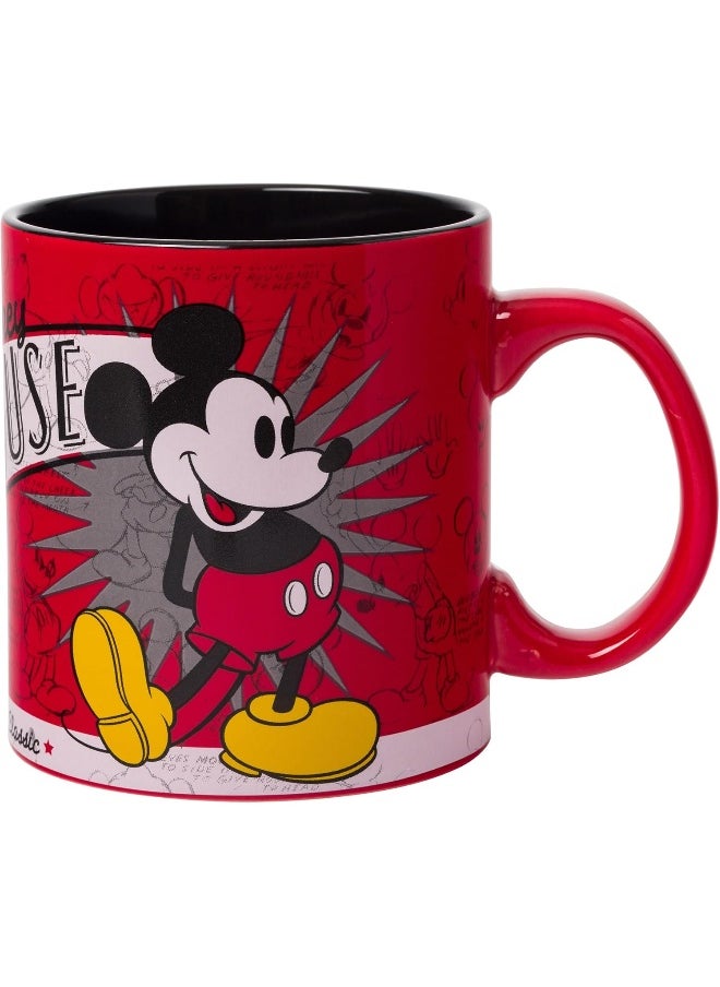 Silver Buffalo Disney 1928 Vintage Mickey Mouse Ceramic Mug, 20 Ounces