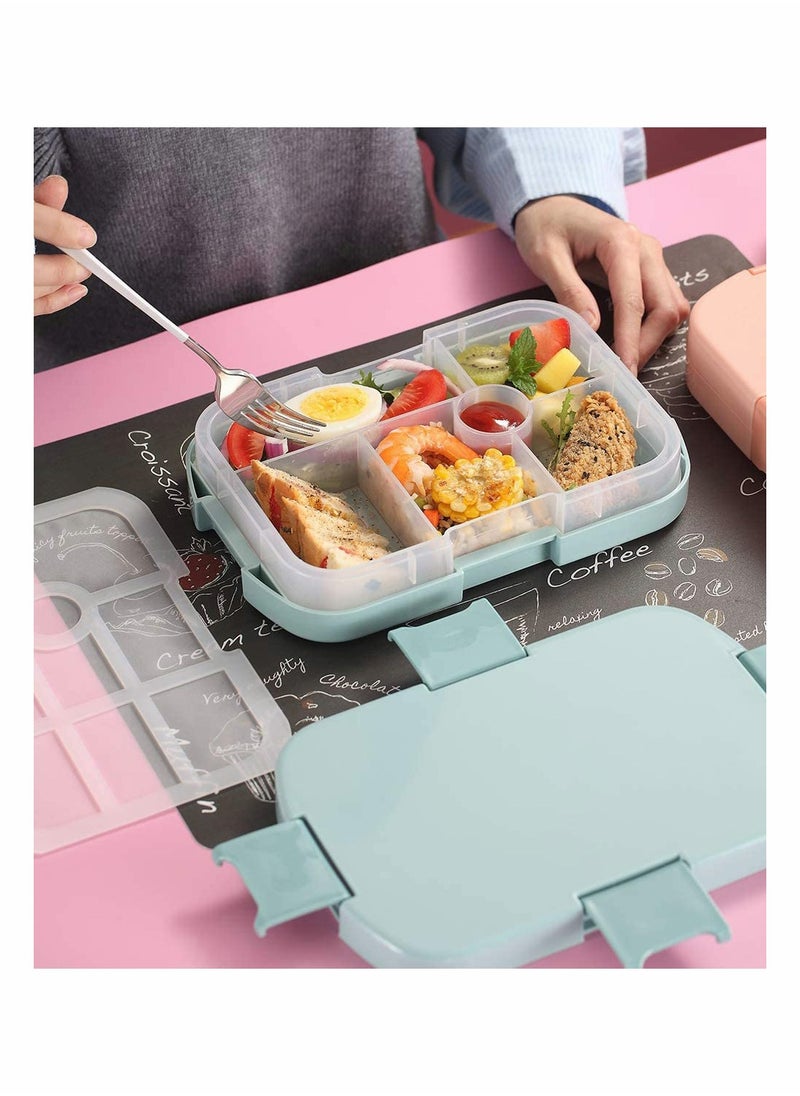 Kids Lunch Box Bento Box for Kid with 6 Compartments BPA Free Plastic Picnic Snack Salad Baby Bento Boxes
