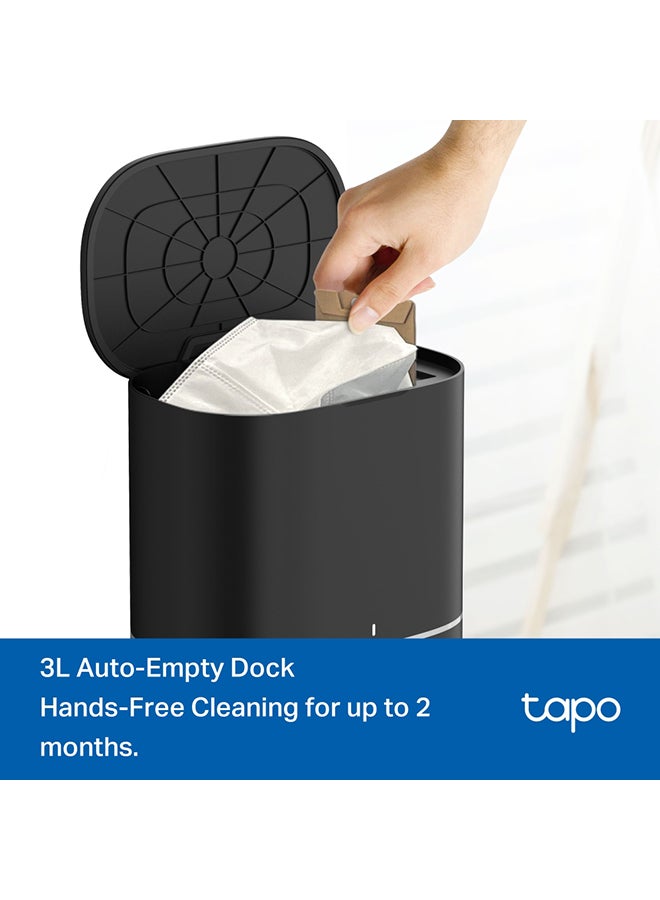 Tapo RV30 Max Plus 5300Pa Hyper Suction Robot Vacuum & Mop with Smart Auto-Empty Dock, LiDAR Navigation, Multi-Floor Mapping, and Voice Control for Effortless Home Cleaning 45 W Tapo RV30 Max Plus Black