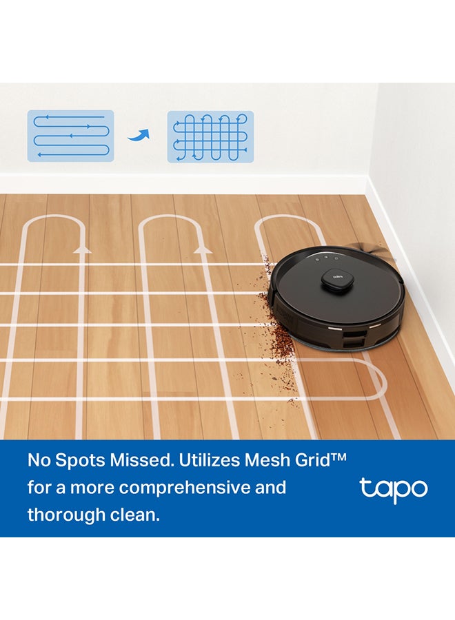 Tapo RV30 Max Plus 5300Pa Hyper Suction Robot Vacuum & Mop with Smart Auto-Empty Dock, LiDAR Navigation, Multi-Floor Mapping, and Voice Control for Effortless Home Cleaning 45 W Tapo RV30 Max Plus Black