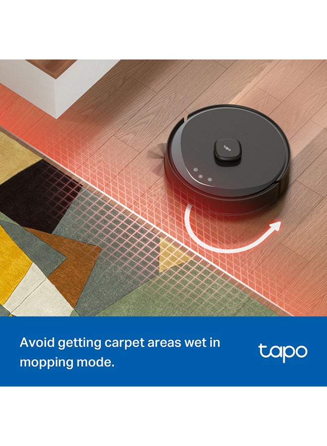 Tapo RV30 Max Plus 5300Pa Hyper Suction Robot Vacuum & Mop with Smart Auto-Empty Dock, LiDAR Navigation, Multi-Floor Mapping, and Voice Control for Effortless Home Cleaning 45 W Tapo RV30 Max Plus Black