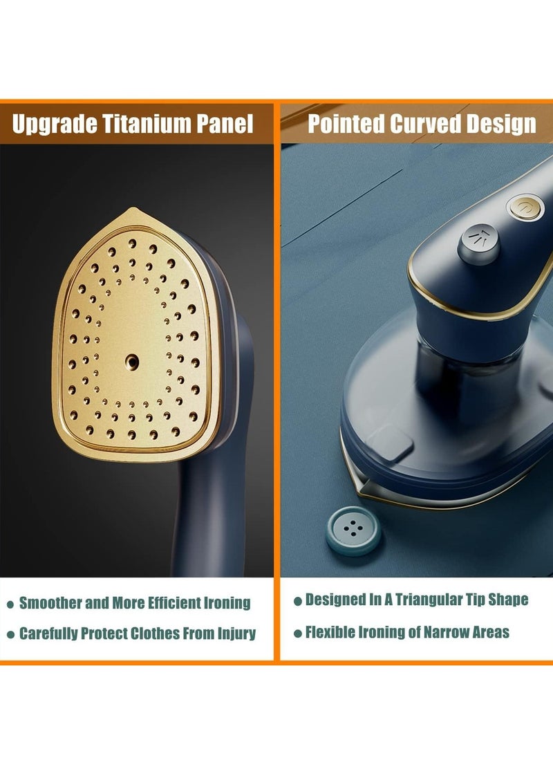 Travel Iron Mini with Steam, Travel Mini Steam Iron, Handheld Steamer Iron Portable Mini Iron Steamer, Garment Fabric Wrinkles Remover Support Dry And Wet Ironing for Home Business Travel