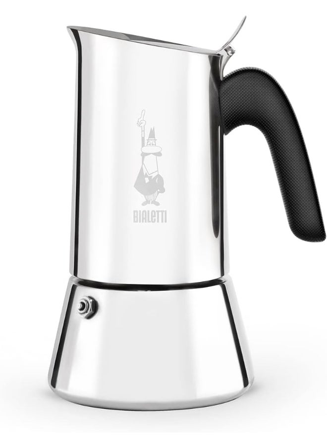 Bialetti - New Venus Induction, Stovetop Coffee Maker, Suitable for all Types of Hobs, Stainless Steel, Silver, 4 Cups (5.7 Oz)