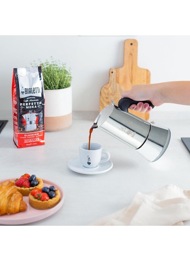Bialetti - New Venus Induction, Stovetop Coffee Maker, Suitable for all Types of Hobs, Stainless Steel, Silver, 4 Cups (5.7 Oz)