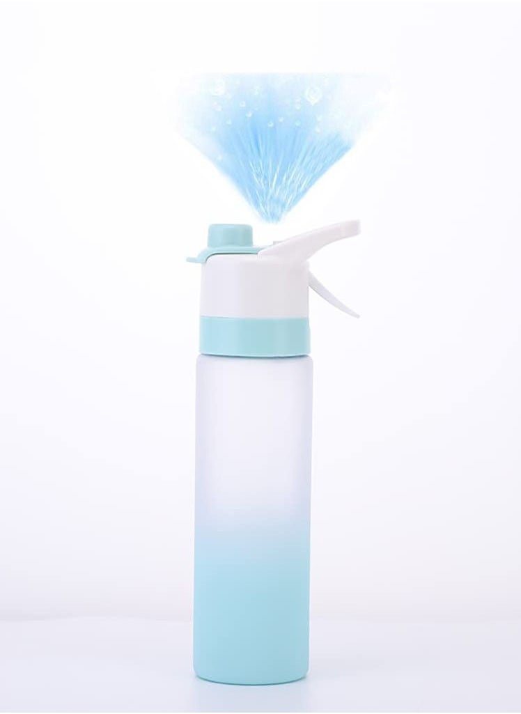 Mist Spray Water Bottle, 650ml Sports Water Bottle Reusable Fitness Water Jug Multifunctional Spray Water Cup with Mist Hydration