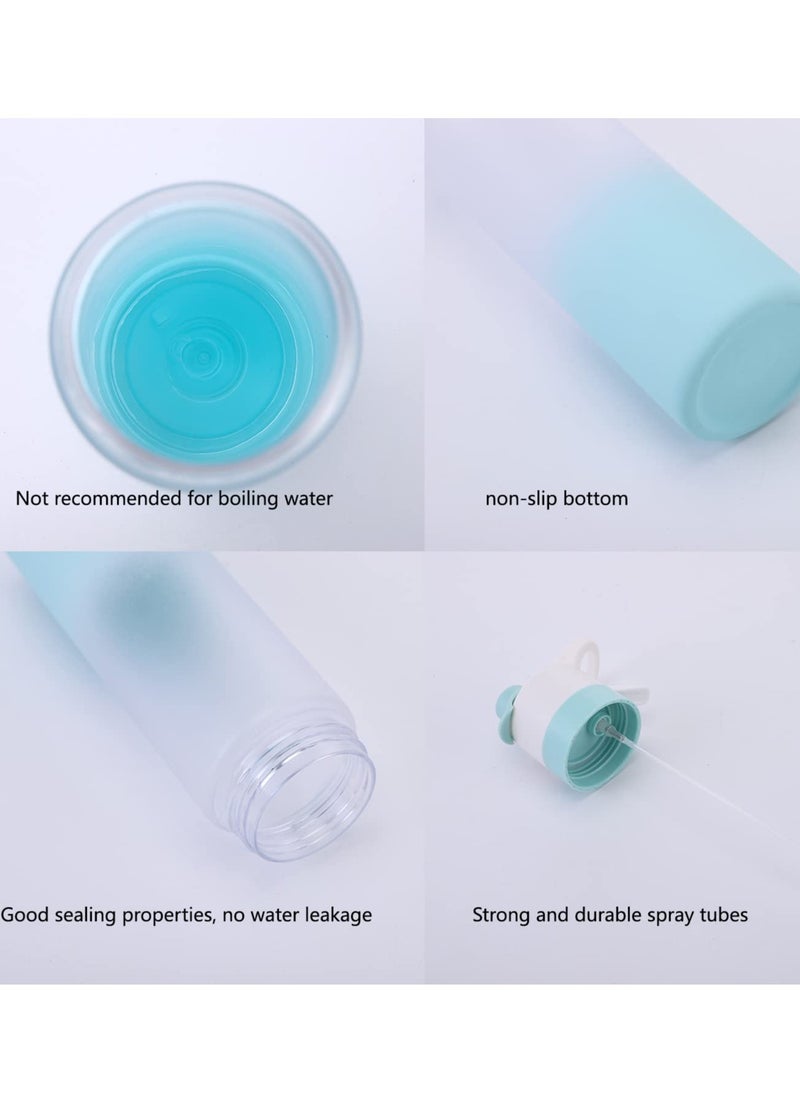 Mist Spray Water Bottle, 650ml Sports Water Bottle Reusable Fitness Water Jug Multifunctional Spray Water Cup with Mist Hydration