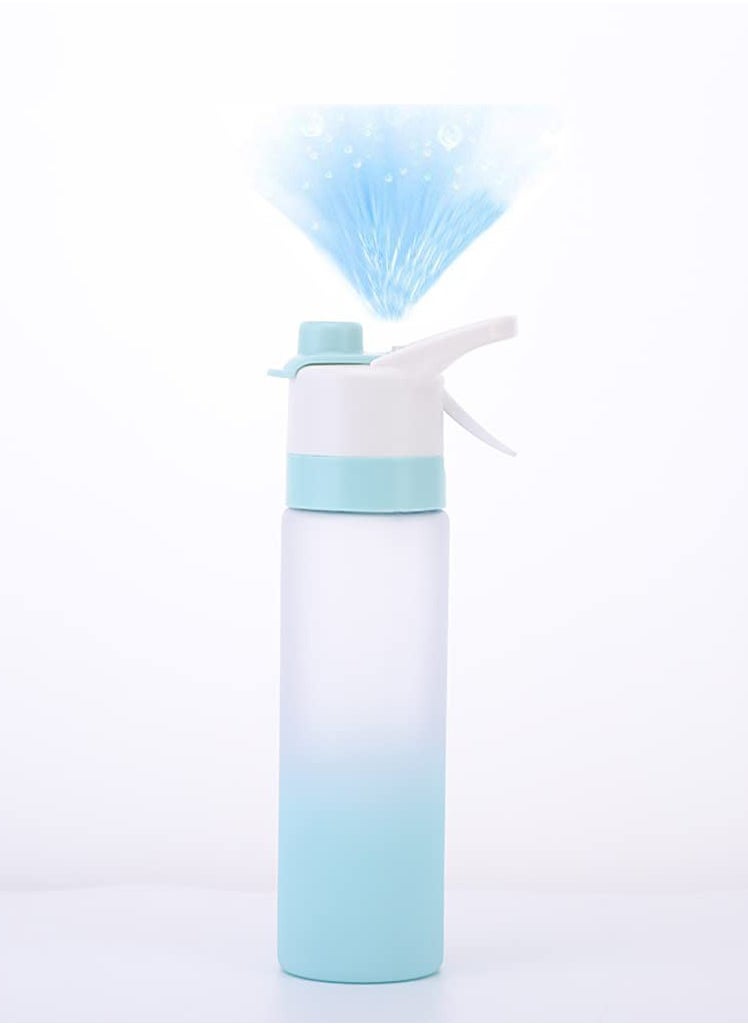 Mist Spray Water Bottle, 650ml Sports Water Bottle Reusable Fitness Water Jug Multifunctional Spray Water Cup with Mist Hydration
