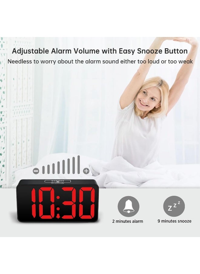 DreamSky Compact Digital Alarm Clock with USB Port for Charging