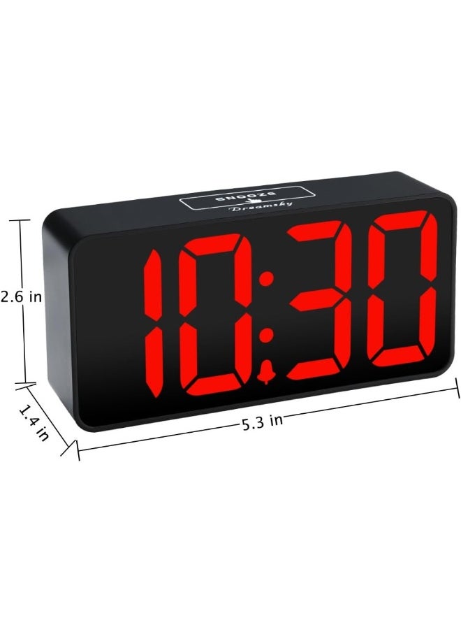 DreamSky Compact Digital Alarm Clock with USB Port for Charging
