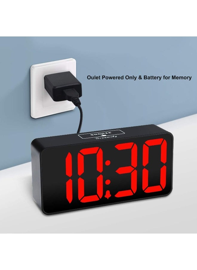 DreamSky Compact Digital Alarm Clock with USB Port for Charging