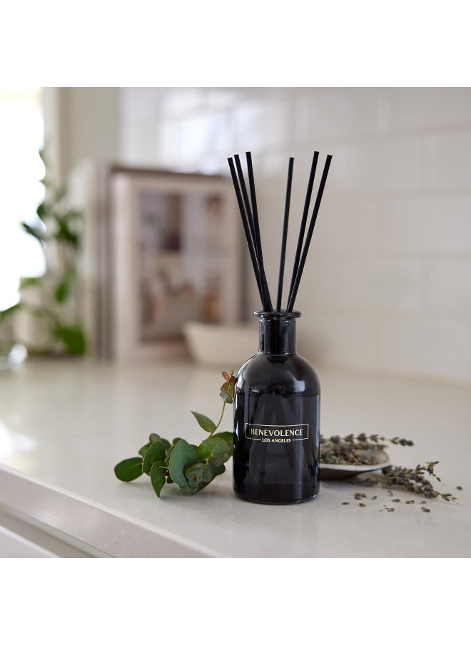 Benevolence LA Reed Diffuser Set, Lavender & Eucalyptus Fragrance Diffuser, Aromatherapy Diffuser, Scented Oil Reed Diffuser Sticks, Scented Sticks Diffuser, Stress Relief and Promote Relaxation