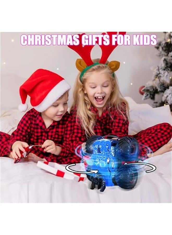 Dinosaur Remote Control Car,2.4 GHz RC 4WD Monster Trucks for Boys Girls with Light,Sound&Spray,2 Batteries,Dinosaur Toys for Kids 3-5-7, Stocking Stuffers Gifts for Boys Girls