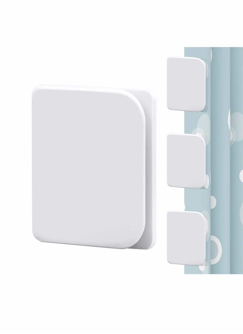 Shower Curtain Clips Self-Adhesive Anti Splash Spill Guard Curtain Stop Clip Windproof Bathroom Water Leaking Guard Clips - U Shape Fixed 4 Pieces