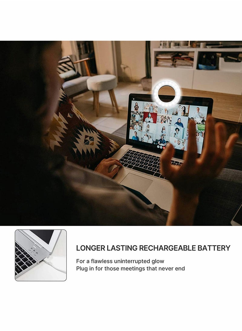 Ring Light, Phone Selfie Ring Light LED Mini Circle Light for Zoom Call, Self Broadcasting, Live Streaming, Online Meeting, Photography