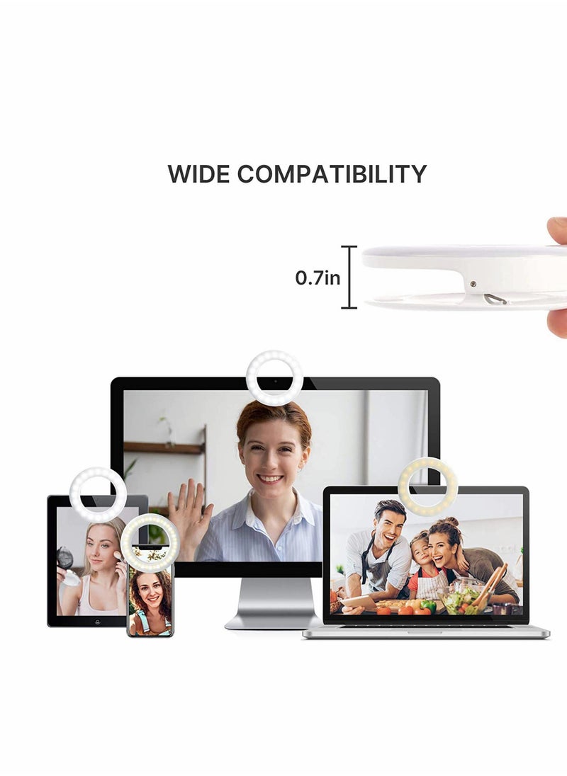 Ring Light, Phone Selfie Ring Light LED Mini Circle Light for Zoom Call, Self Broadcasting, Live Streaming, Online Meeting, Photography