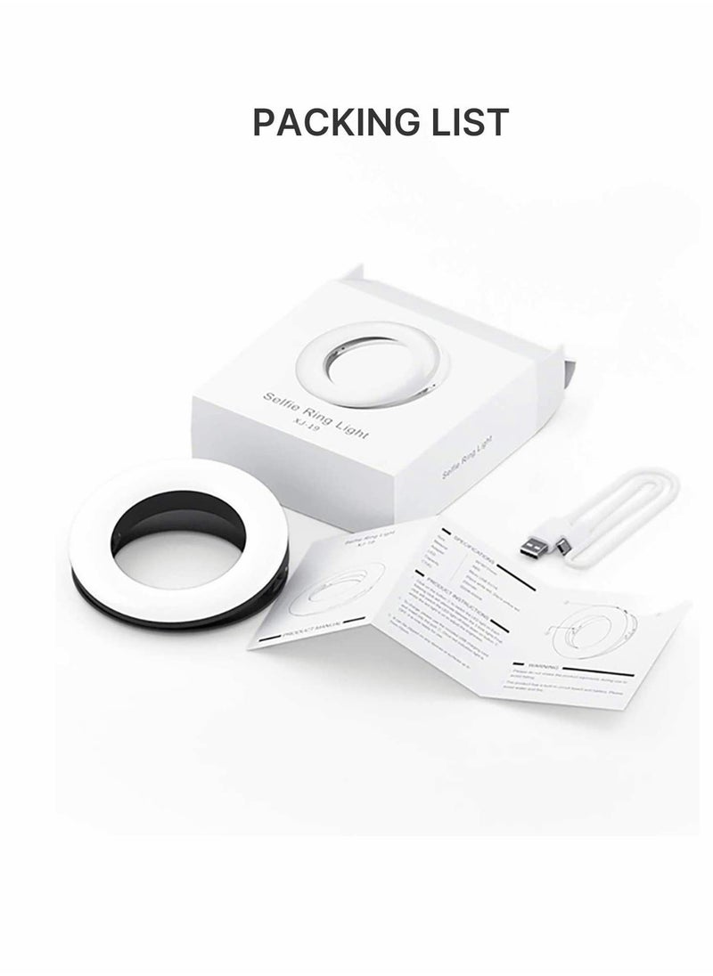 Ring Light, Phone Selfie Ring Light LED Mini Circle Light for Zoom Call, Self Broadcasting, Live Streaming, Online Meeting, Photography