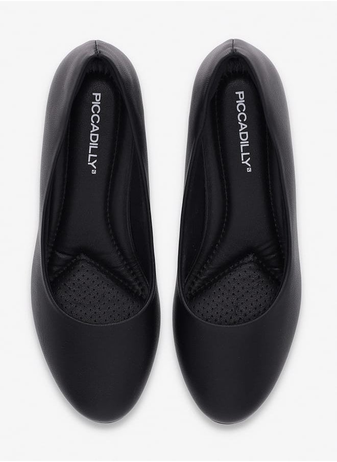 Women Round Toe Slip-On Shoes with Block Heels