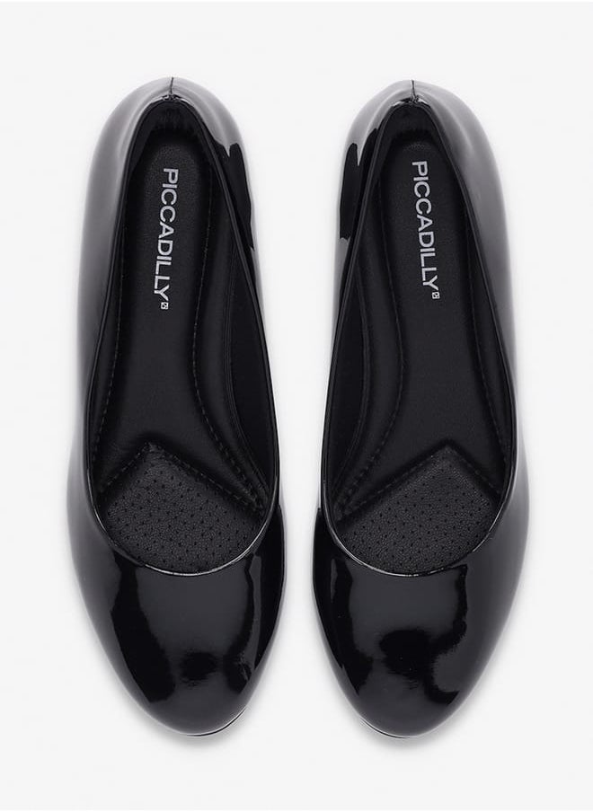 Women Round Toe Slip-On Shoes with Block Heels