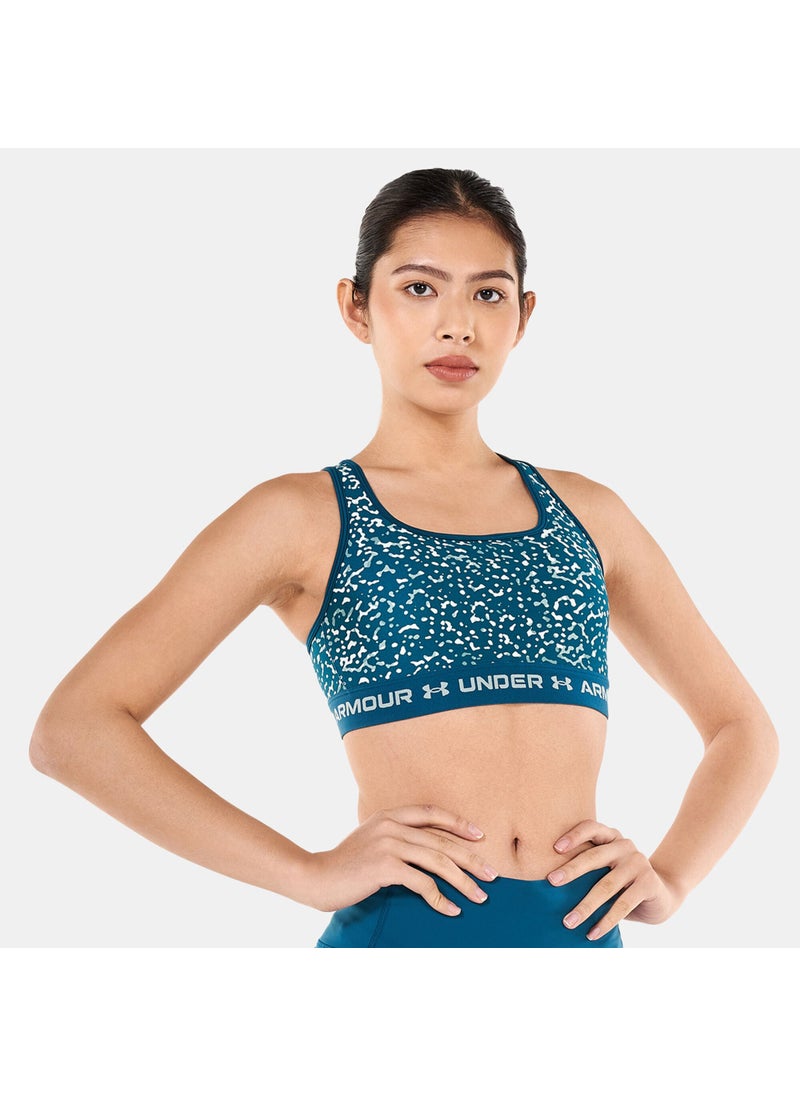 Women's Armour Medium Support Printed Sports Bra