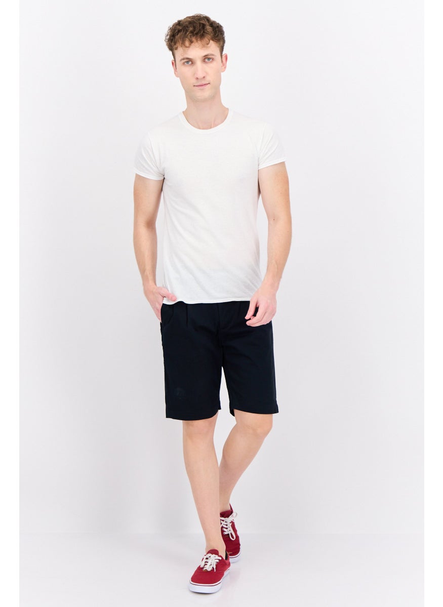Men Solid Chino Shorts, Black
