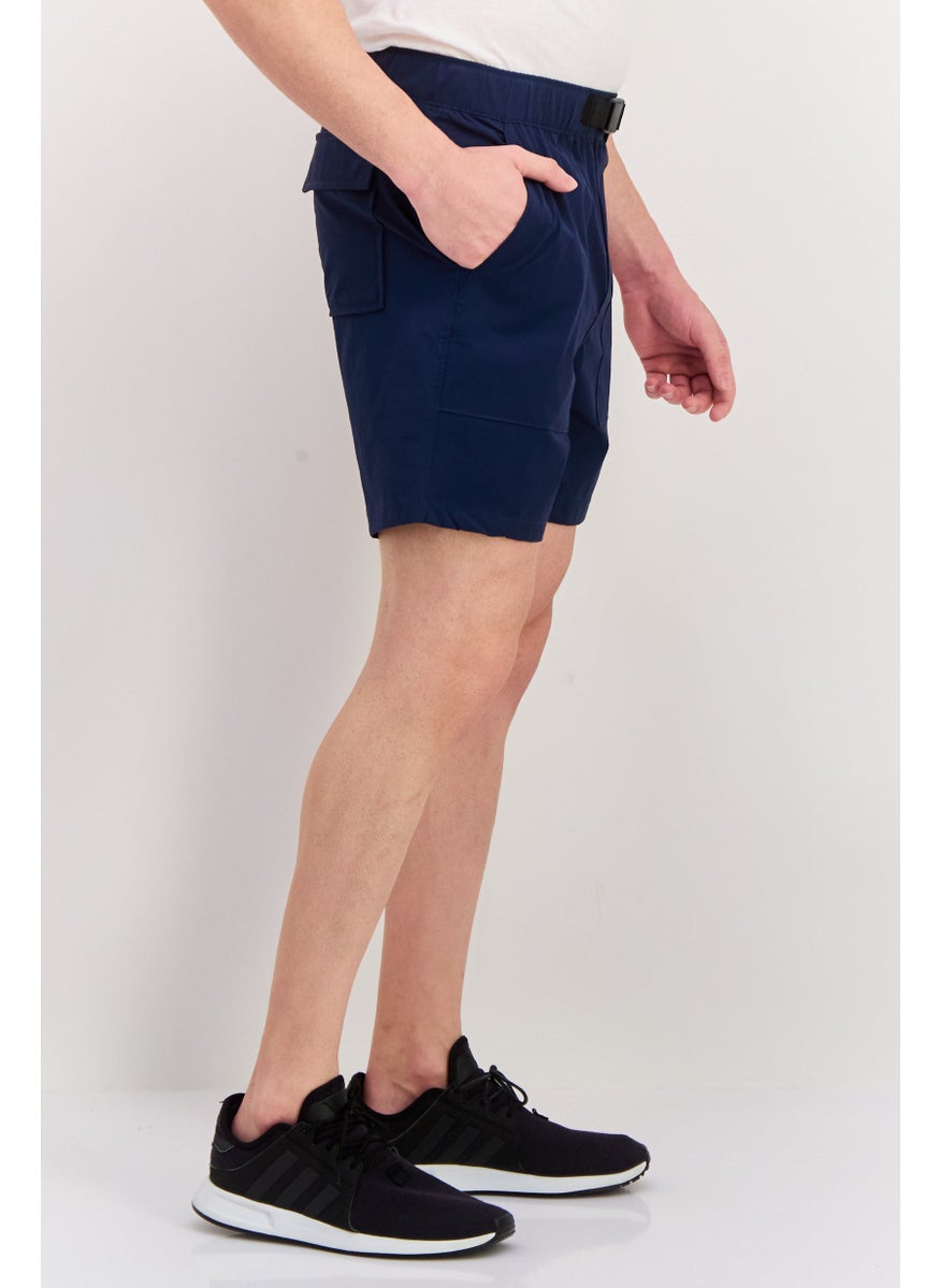 Men Sportswear Fit Outdoor Shorts, Navy