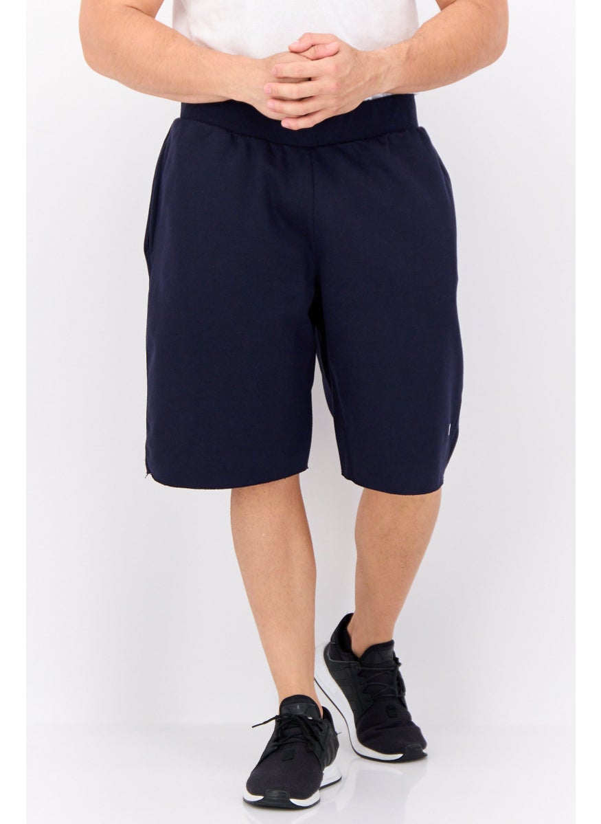 Men Sportswear Fit Running Shorts, Navy Blue