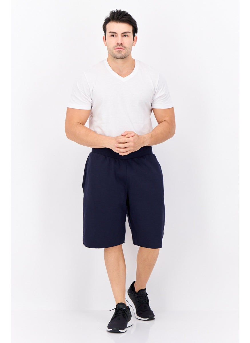 Men Sportswear Fit Running Shorts, Navy Blue