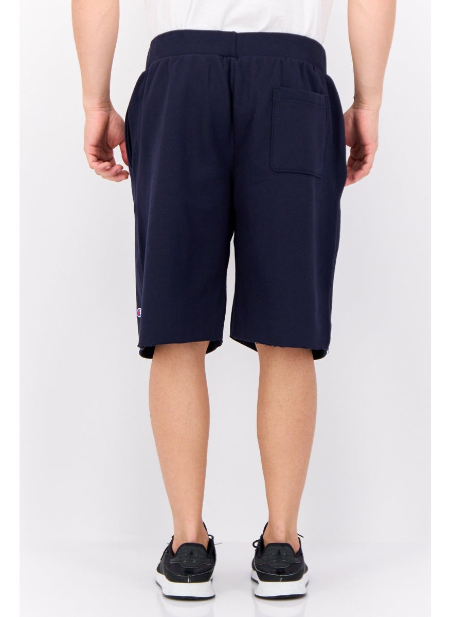 Men Sportswear Fit Running Shorts, Navy Blue