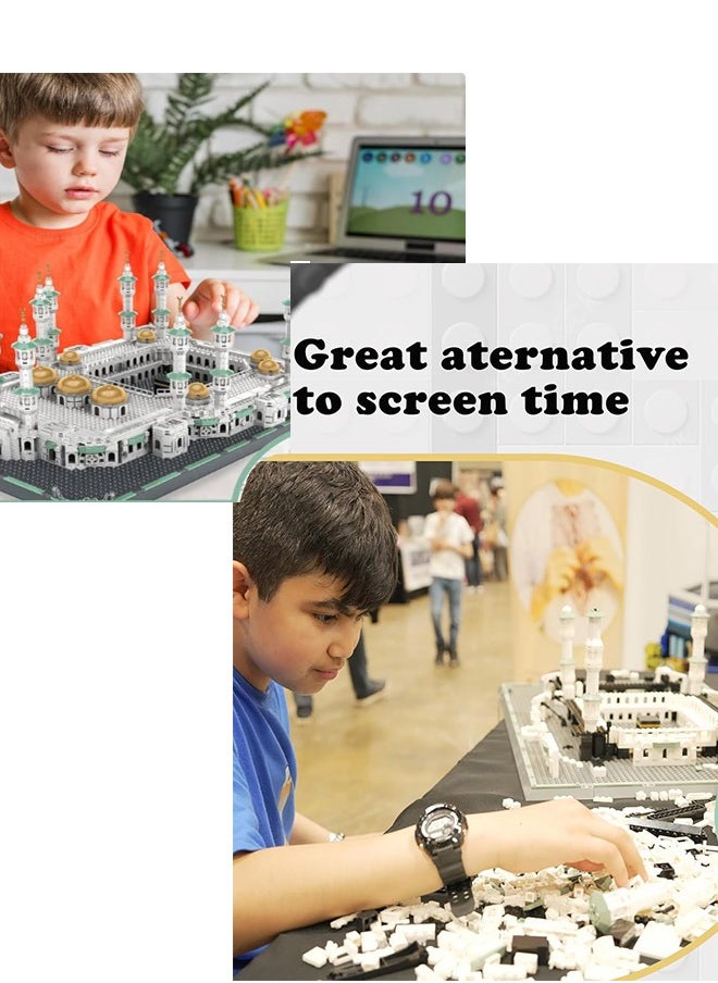 Masjid Al Haram Building Blocks Set - 2291 Pcs Great Mosque of Mecca Islamic Toys - Muslim Eid Mubarak Eid Gifts for Kids