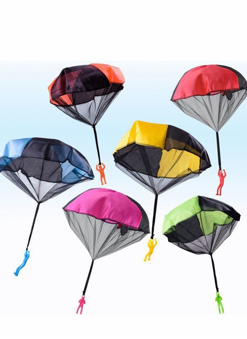 Parachute Toy, 6 Pieces Children's Flying Toys with Tangle Free Throwing Hand Throw Army Man, Outdoor Play Gifts for Kids