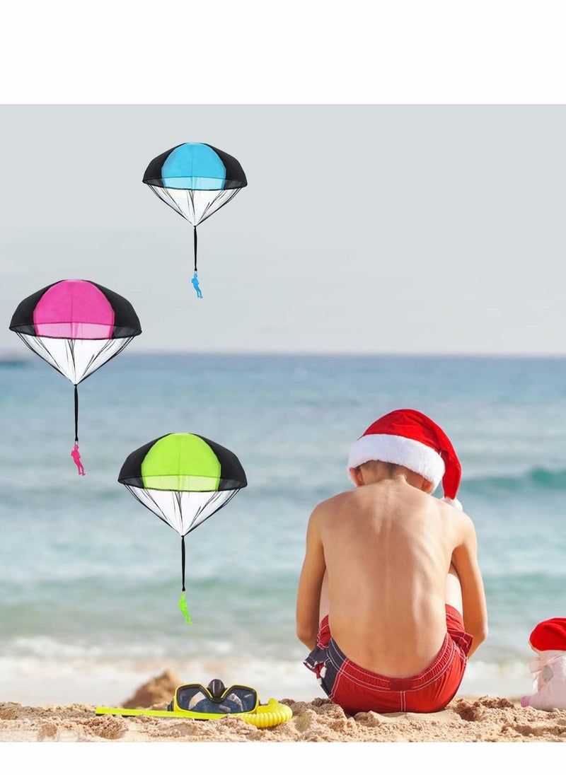 Parachute Toy, 6 Pieces Children's Flying Toys with Tangle Free Throwing Hand Throw Army Man, Outdoor Play Gifts for Kids