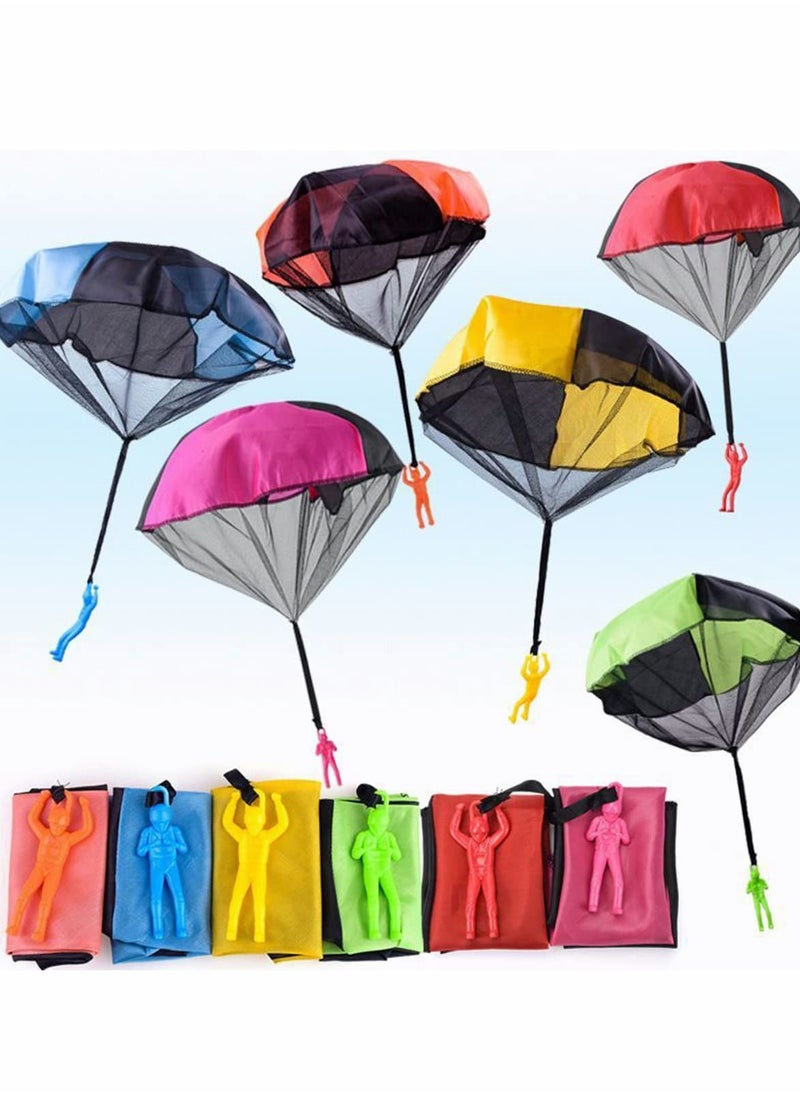 Parachute Toy, 6 Pieces Children's Flying Toys with Tangle Free Throwing Hand Throw Army Man, Outdoor Play Gifts for Kids
