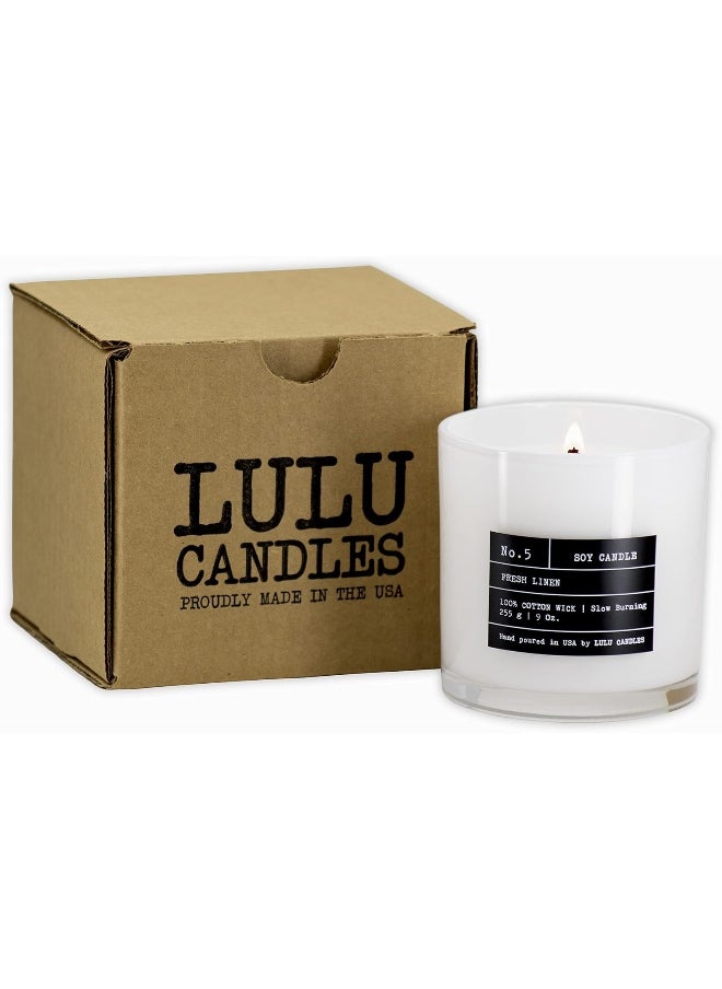 Lulu Candles | Lemon & Vanilla Bean | Luxury Scented Soy Jar Candle | Hand Poured in The USA | Highly Scented & Long Lasting (9 Oz.)