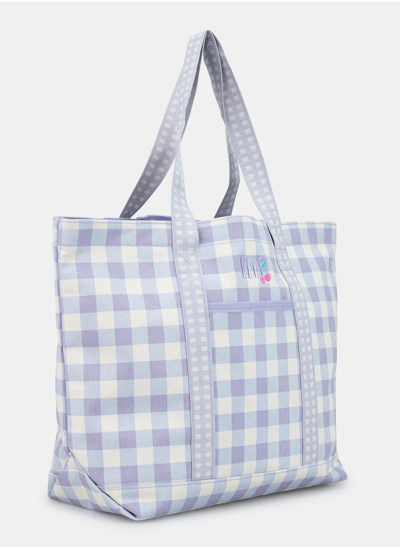Women's Mixed Up Gingham Tote Bag