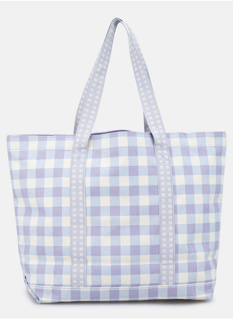 Women's Mixed Up Gingham Tote Bag
