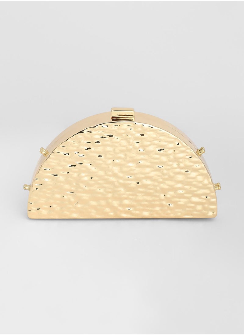 Solid Push Lock Regular Acrylic Clutch Bag For Women