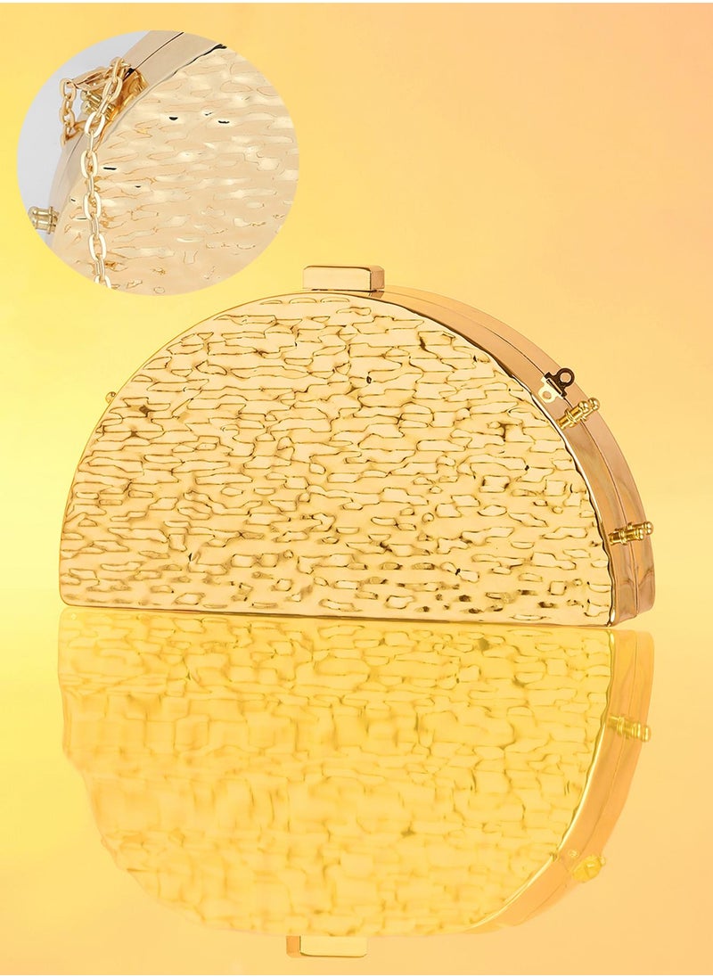 Solid Push Lock Regular Acrylic Clutch Bag For Women