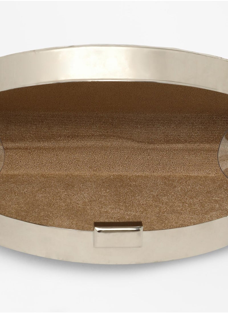 Solid Push Lock Regular Acrylic Clutch Bag For Women