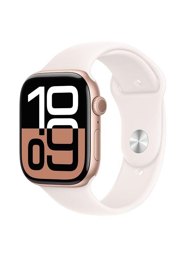Watch Series 10 GPS 42MM Rose Gold Aluminium Case with Light Blush Sport Band ML Rose Gold Aluminium
