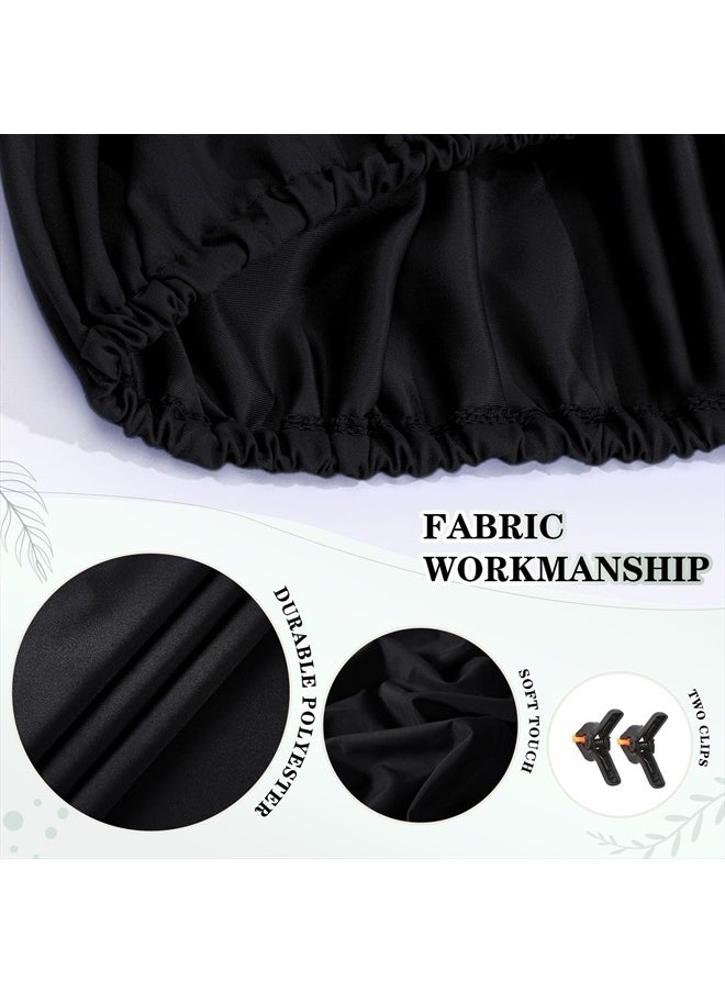 Black Round Backdrop Cover 7.2x7.2ft Circle Backdrop Baby Shower Round Arch Cover for Birthday Party Wedding Background Decorations