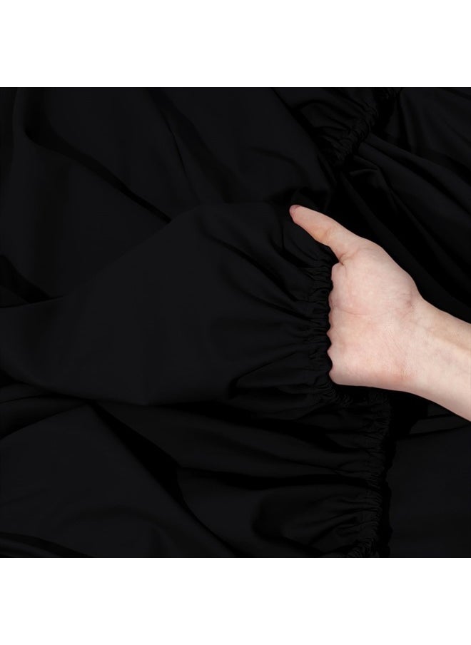 Black Round Backdrop Cover 7.2x7.2ft Circle Backdrop Baby Shower Round Arch Cover for Birthday Party Wedding Background Decorations