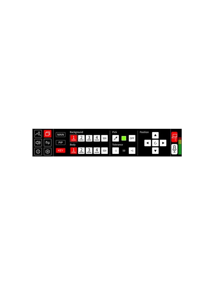 FEELWORLD L4 10.1 Inch Touch Screen Video Switcher 10.1 inch Touchscreen, Real-time Preview 5 Input Sources PST PGM and Operation Interface