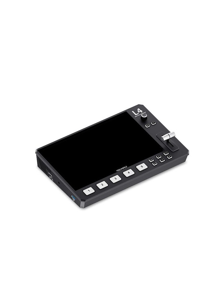 FEELWORLD L4 10.1 Inch Touch Screen Video Switcher 10.1 inch Touchscreen, Real-time Preview 5 Input Sources PST PGM and Operation Interface