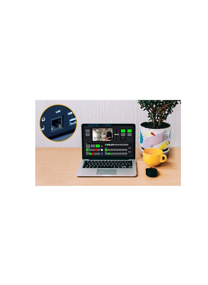 FEELWORLD L4 10.1 Inch Touch Screen Video Switcher 10.1 inch Touchscreen, Real-time Preview 5 Input Sources PST PGM and Operation Interface