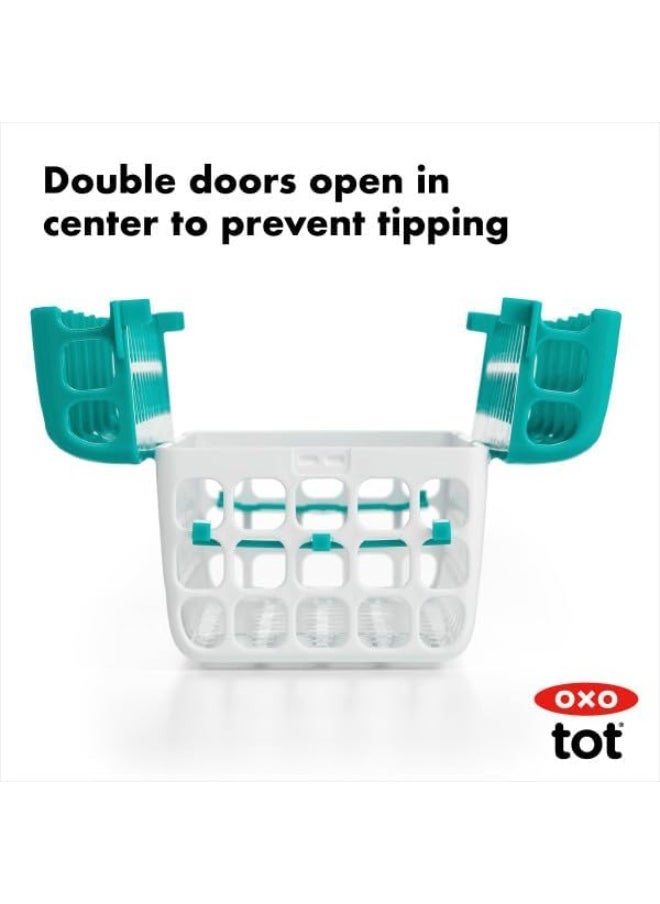 OXO Tot Dishwasher Basket for Bottle Parts & Accessories, Teal, 1 Count (Pack of 1)