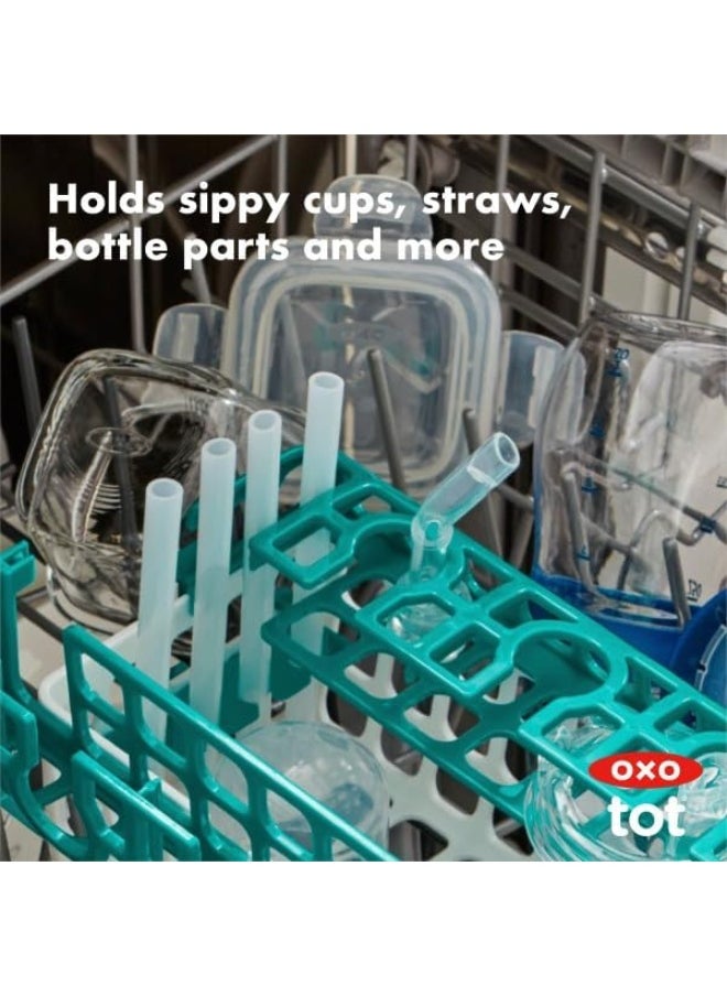 OXO Tot Dishwasher Basket for Bottle Parts & Accessories, Teal, 1 Count (Pack of 1)